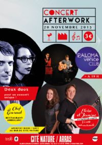 Concert Afterwork / Paloma Venice Club et Elo&Jean-luc. Le vendredi 20 novembre 2015 à ARRAS. Pas-de-Calais.  19H00